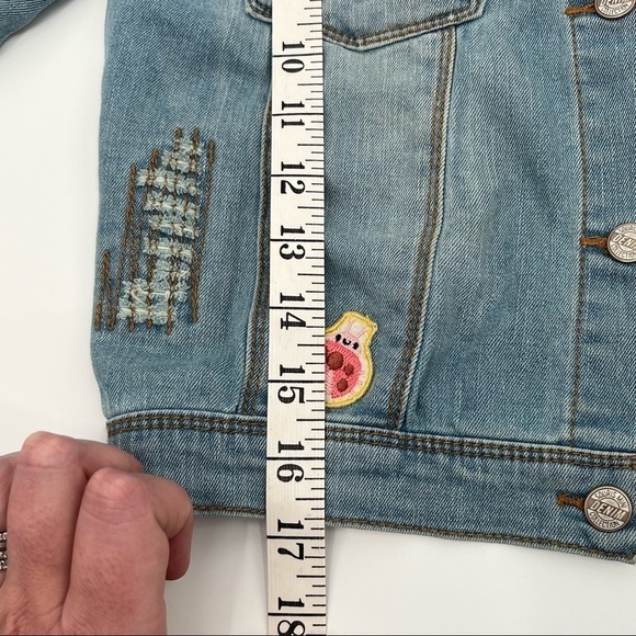 SOURIS MINI Girls Embroidered Jean Jacket with Patches button down size: 6 - Picture 6 of 12